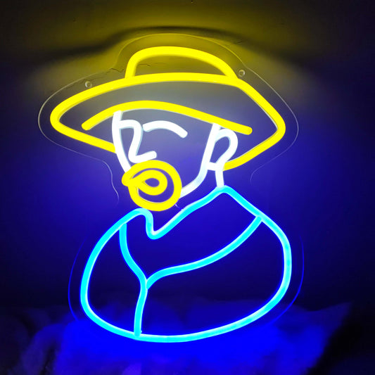 Van Gogh Wall Art Neon Sign for Room Decor, Vincent Van Gogh Neon Wall Art Accessory, Dimmable LED Neon Light Van Gogh Wall Art for Room Decor, USB Powered LED Sign