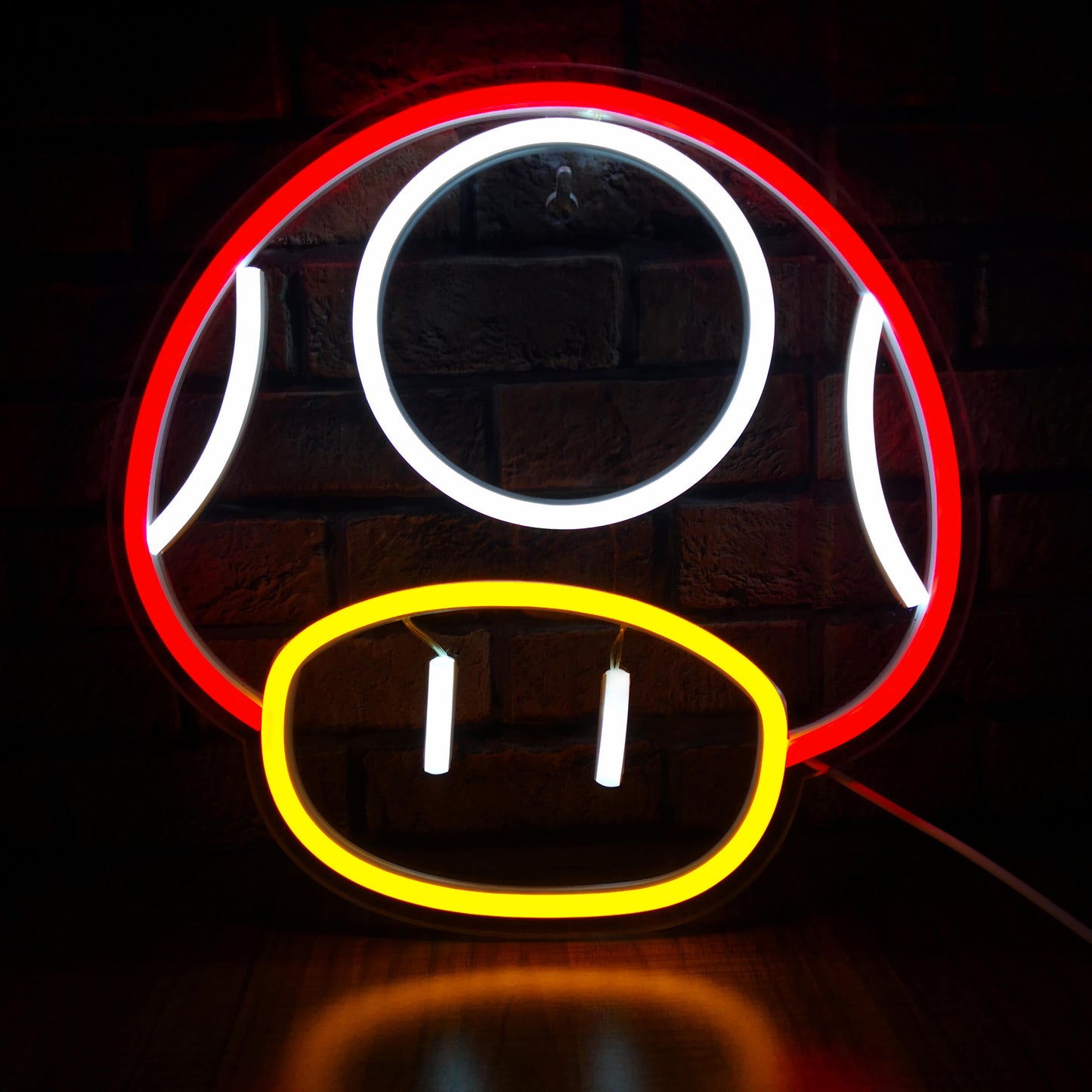 Game LED Neon Light Sign for Game Room Decor Super Mushroom NPC Wall Decor for Bedroom, Man Cave, Party, Gaming Club Neon Wall Signs