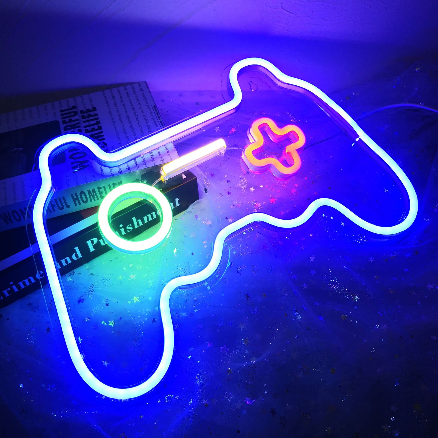 Game Console Neon Sign, Game Console Led Light, Boys Wall Art